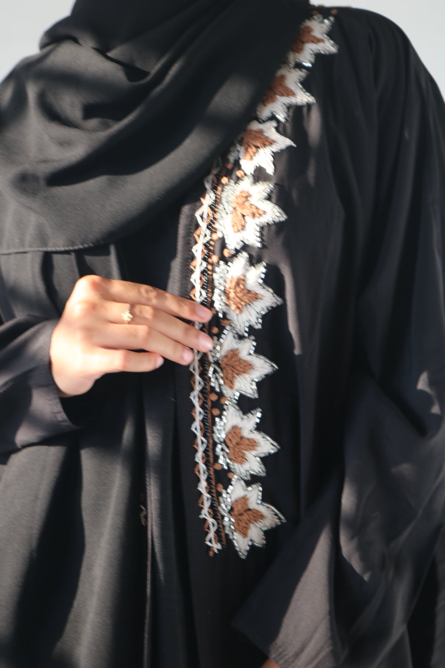 Midnight Petal Abaya